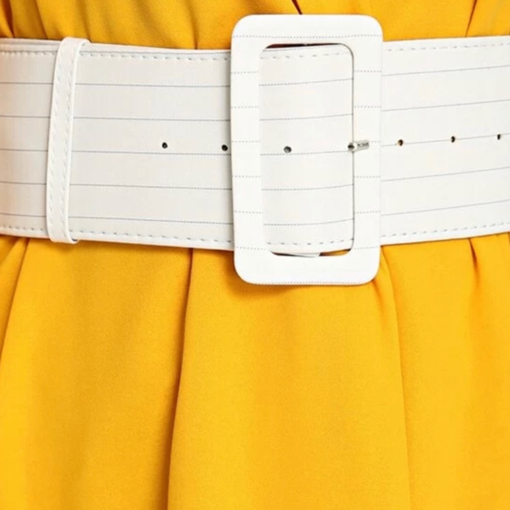 BRAND NEW WHITE FASHION BELT HIGH WAISTED